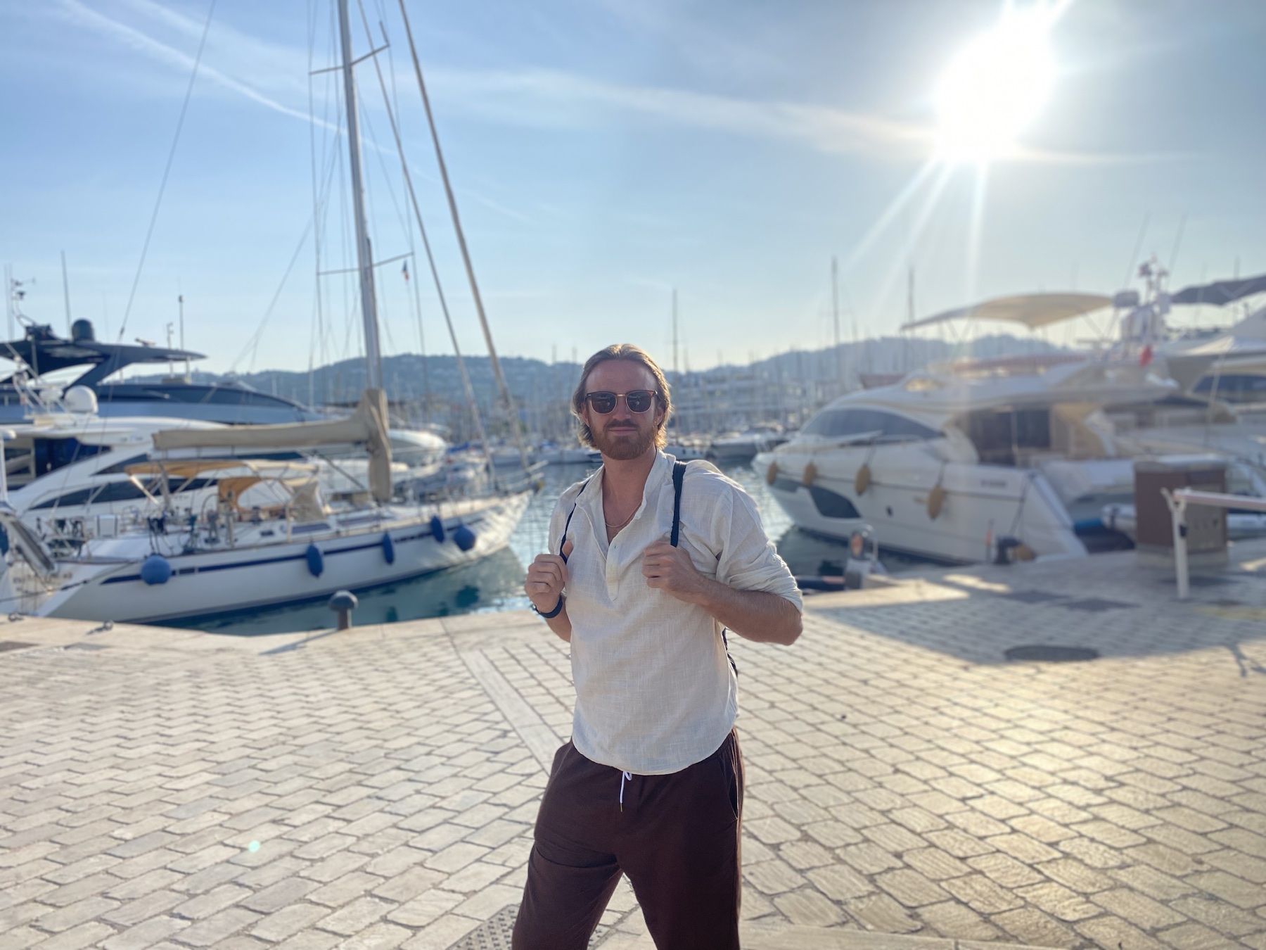 Cherrymoon founder Adam Turner at a marina